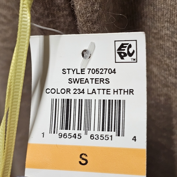 NEW CeCe's Heather Latte Long Sleeve Knee Length Sweater Dress size Small - Picture 7 of 10